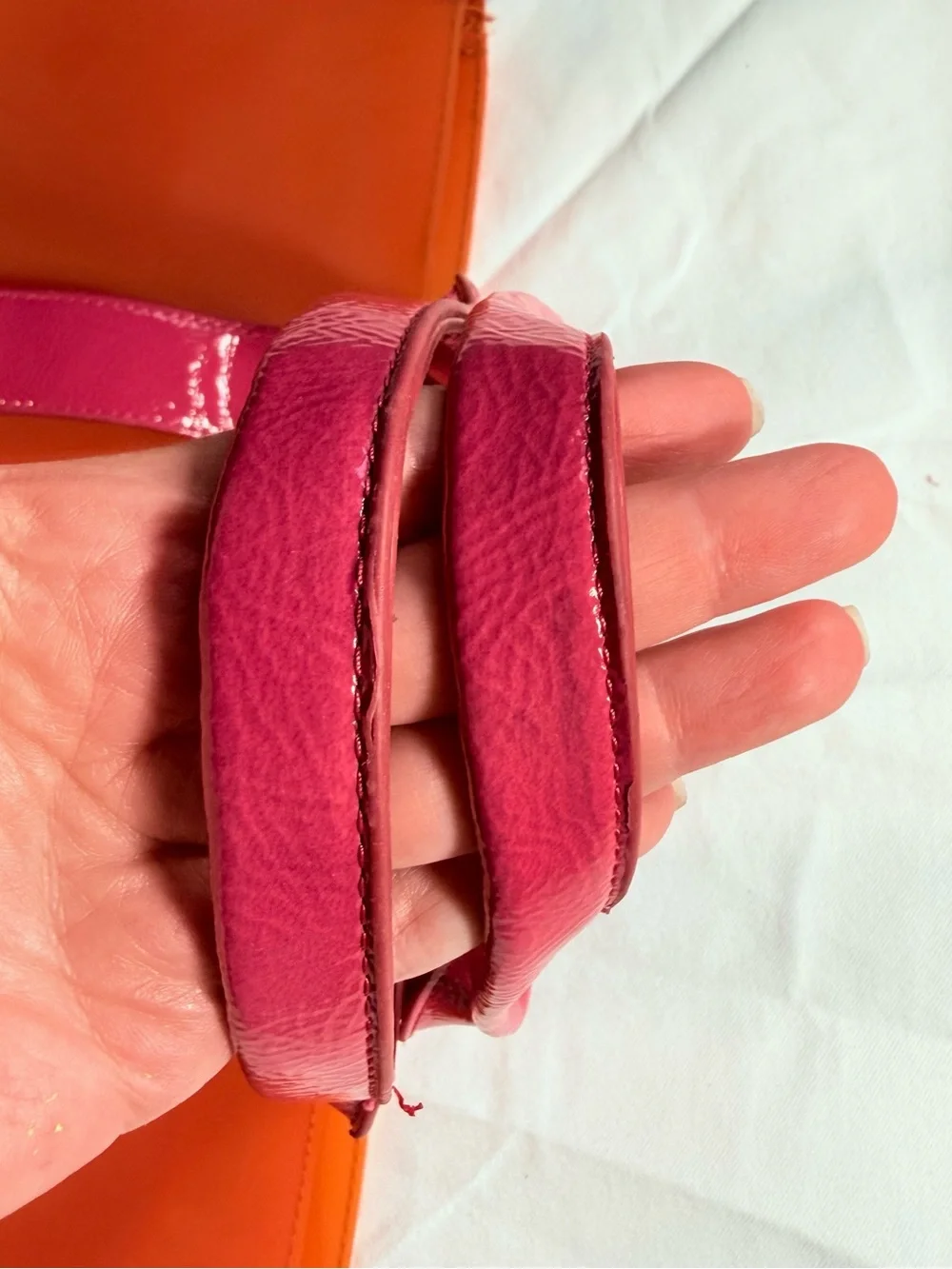 Gianni Bini Bright Orange & Hot Pink Jelly Tote with Detachable Wristlet Pouch